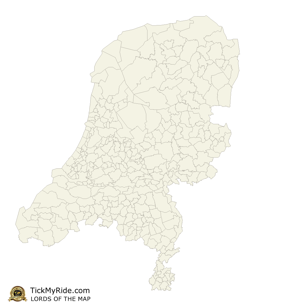 Kaart van bezochte gemeenten