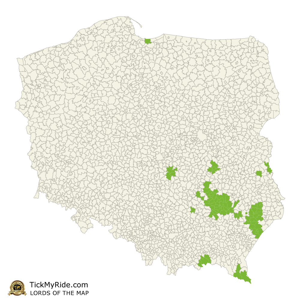 Mapa Zdobytych Gmin