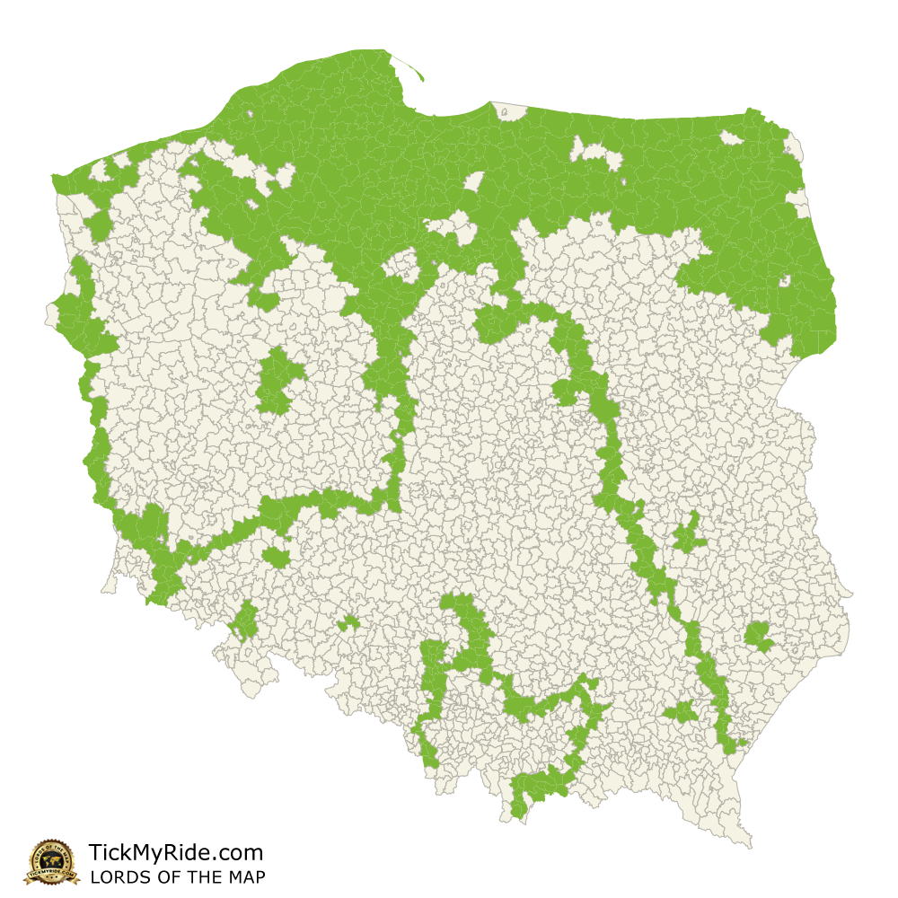 Mapa Zdobytych Gmin