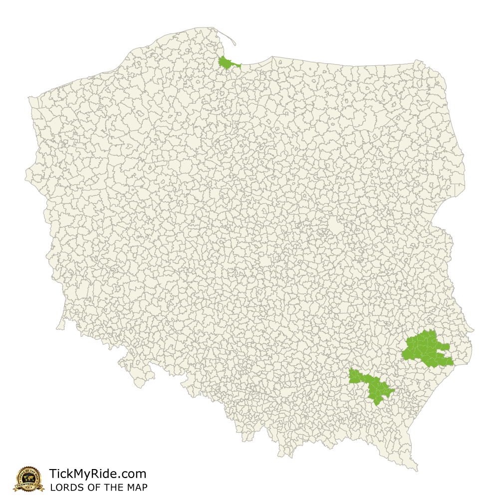 Mapa Zdobytych Gmin