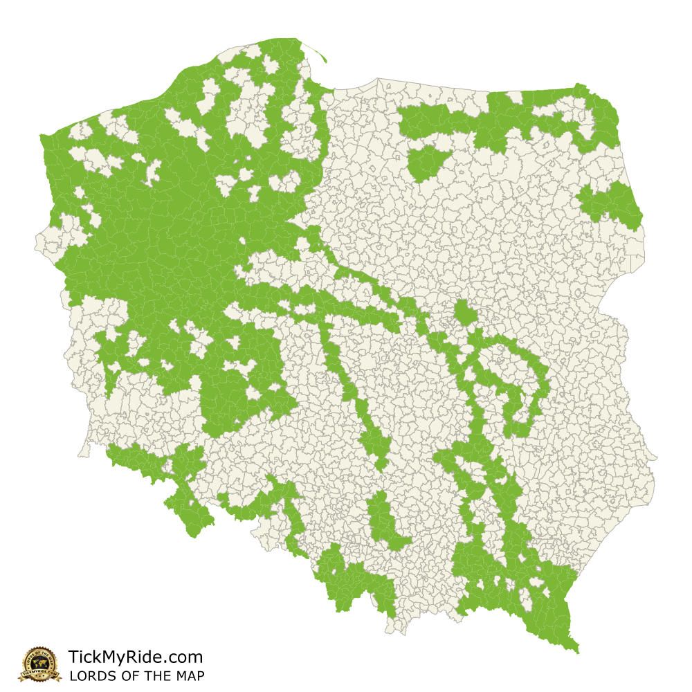 Mapa Zdobytych Gmin