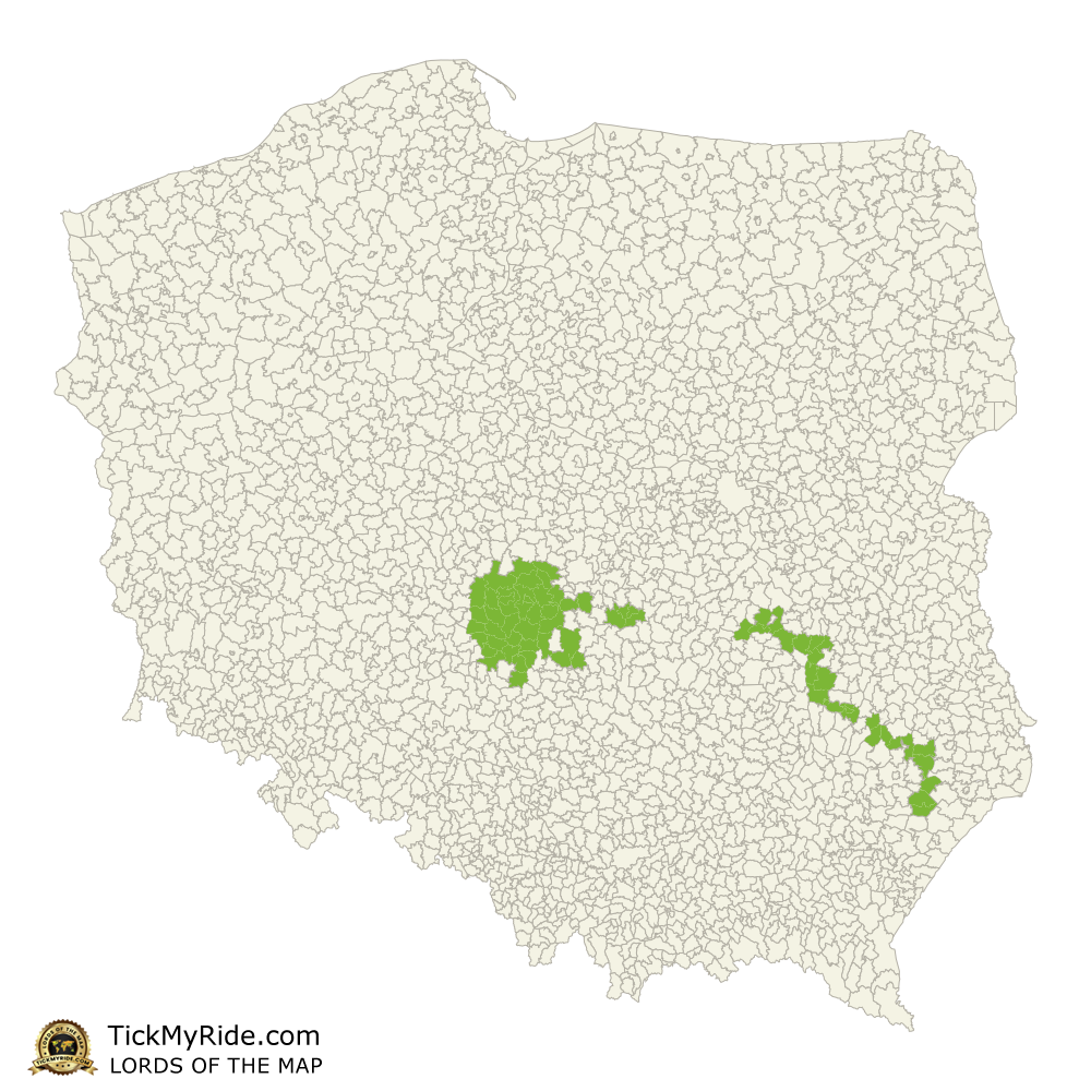 Mapa Zdobytych Gmin