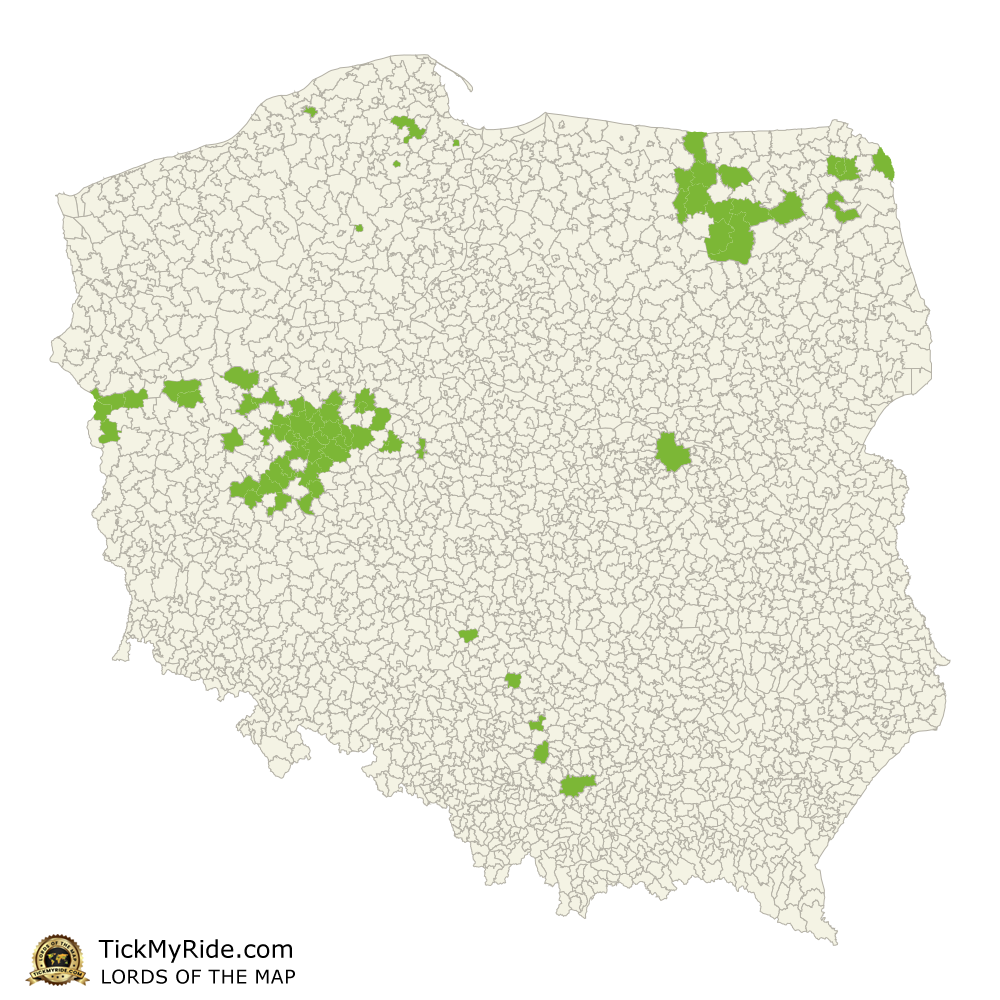 Mapa Zdobytych Gmin