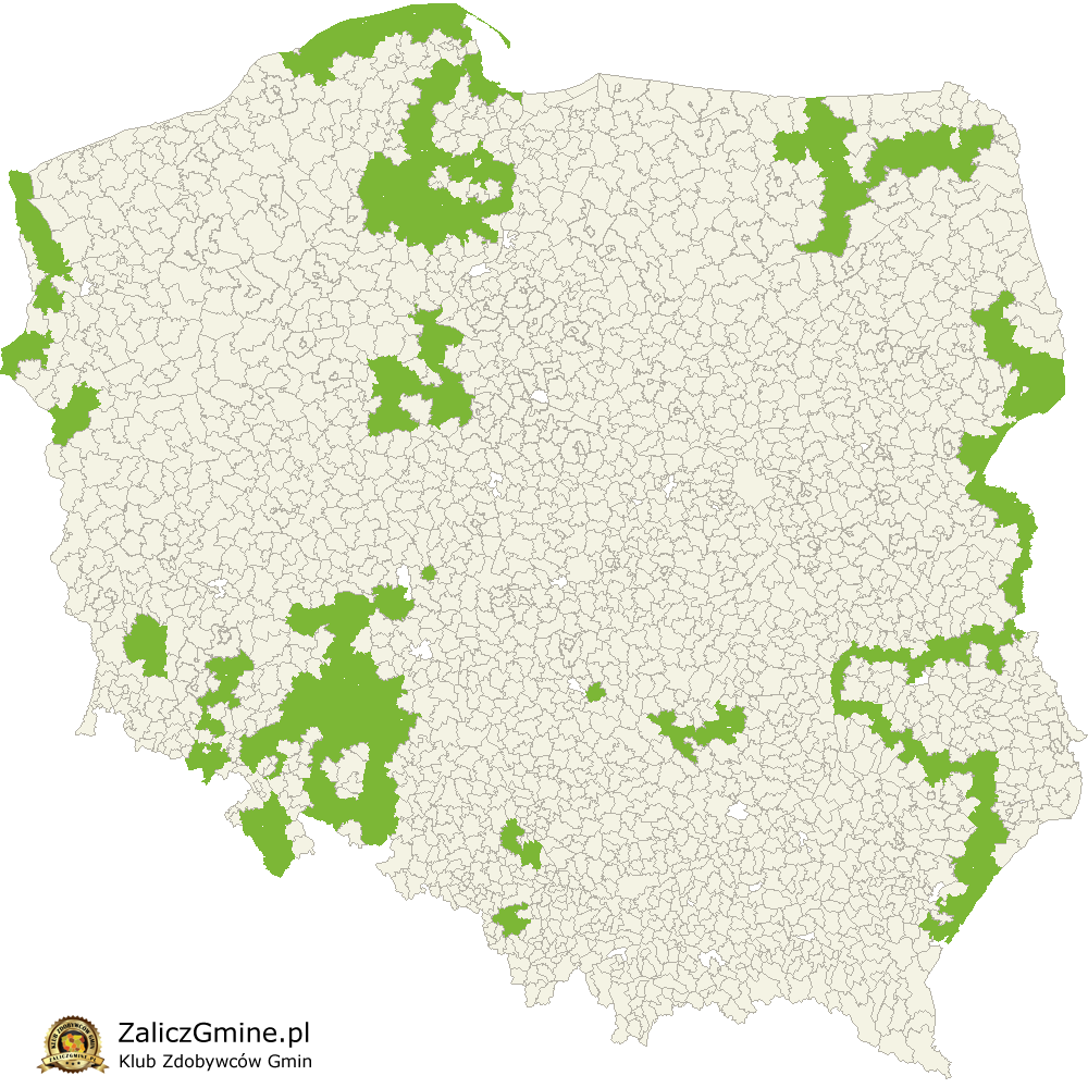 Mapa Zdobytych Gmin