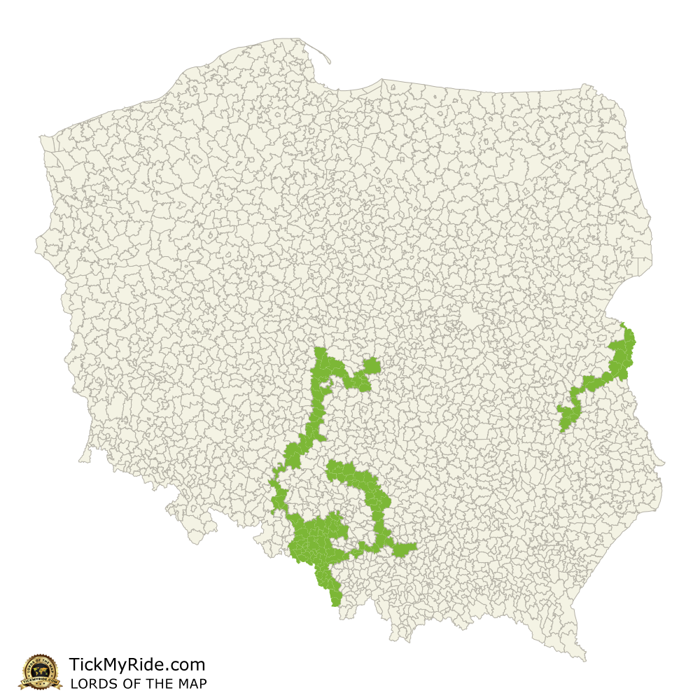 Mapa Zdobytych Gmin