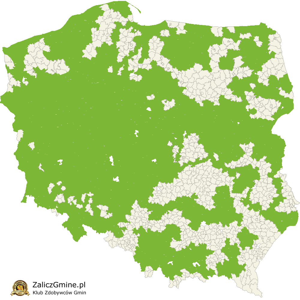 Mapa Zdobytych Gmin