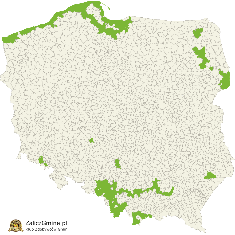 Mapa Zdobytych Gmin