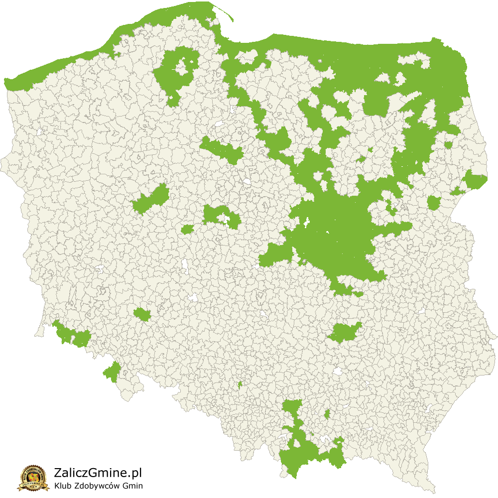 Mapa Zdobytych Gmin