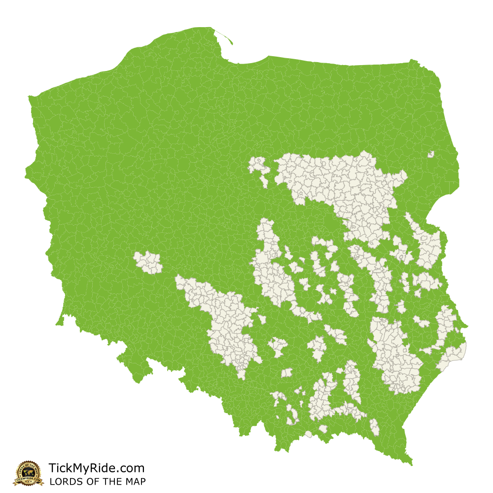 Mapa Zdobytych Gmin
