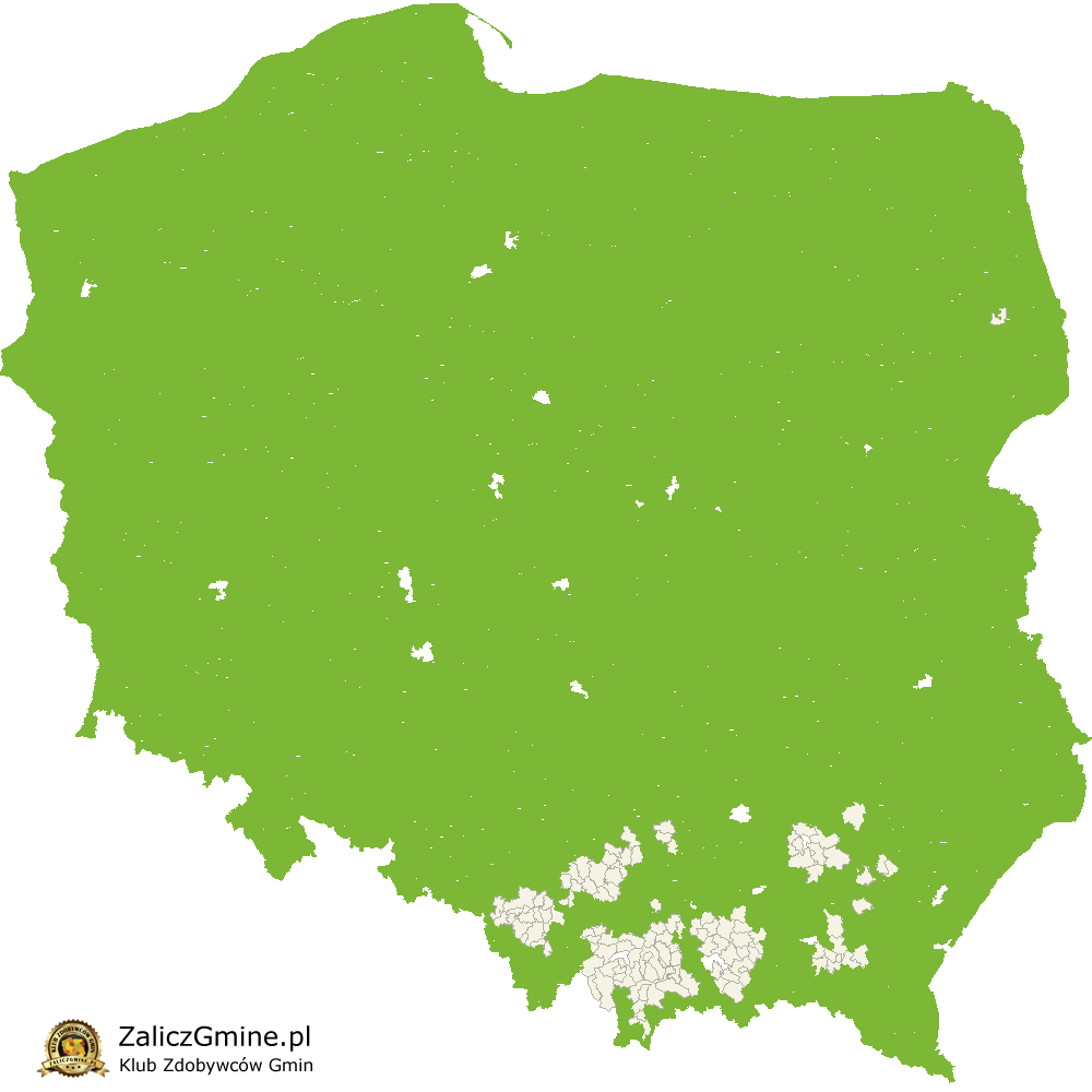 Mapa Zdobytych Gmin
