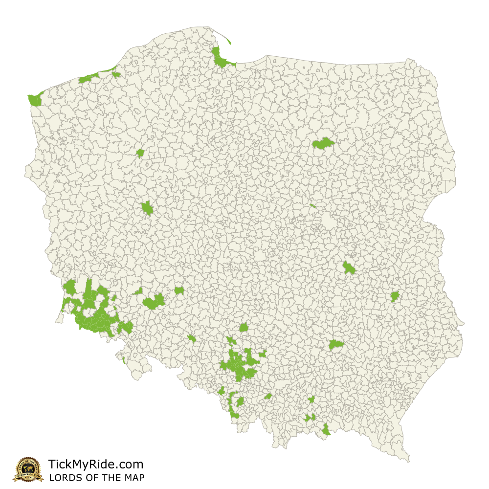 Mapa Zdobytych Gmin