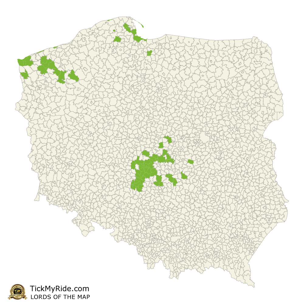 Mapa Zdobytych Gmin