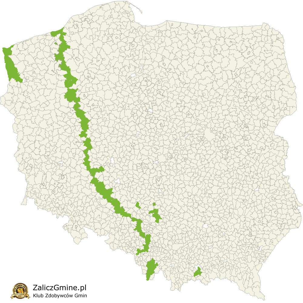 Mapa Zdobytych Gmin