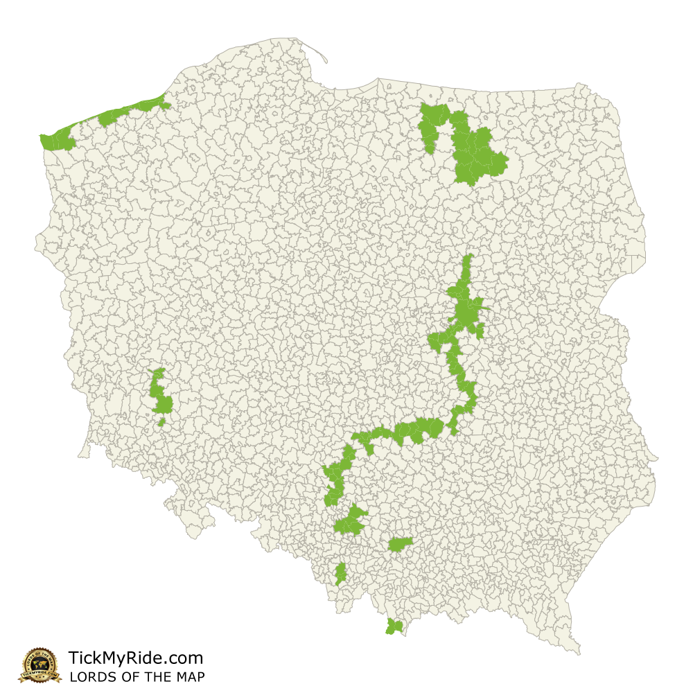 Mapa Zdobytych Gmin