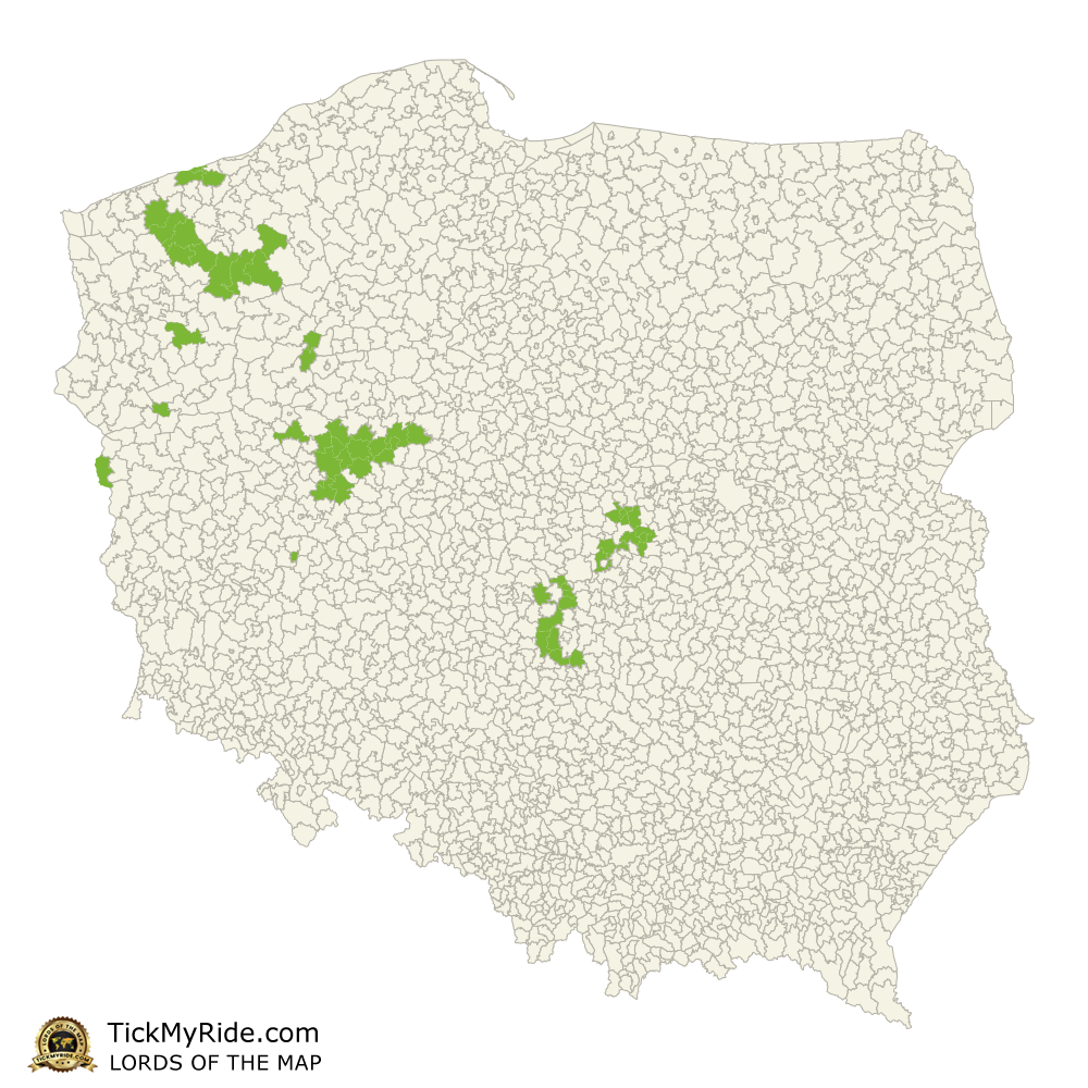 Mapa Zdobytych Gmin