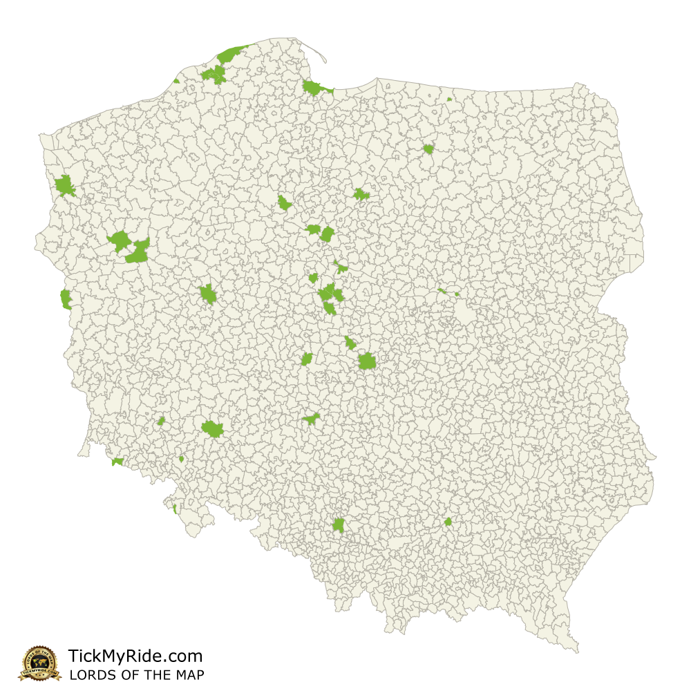 Mapa Zdobytych Gmin