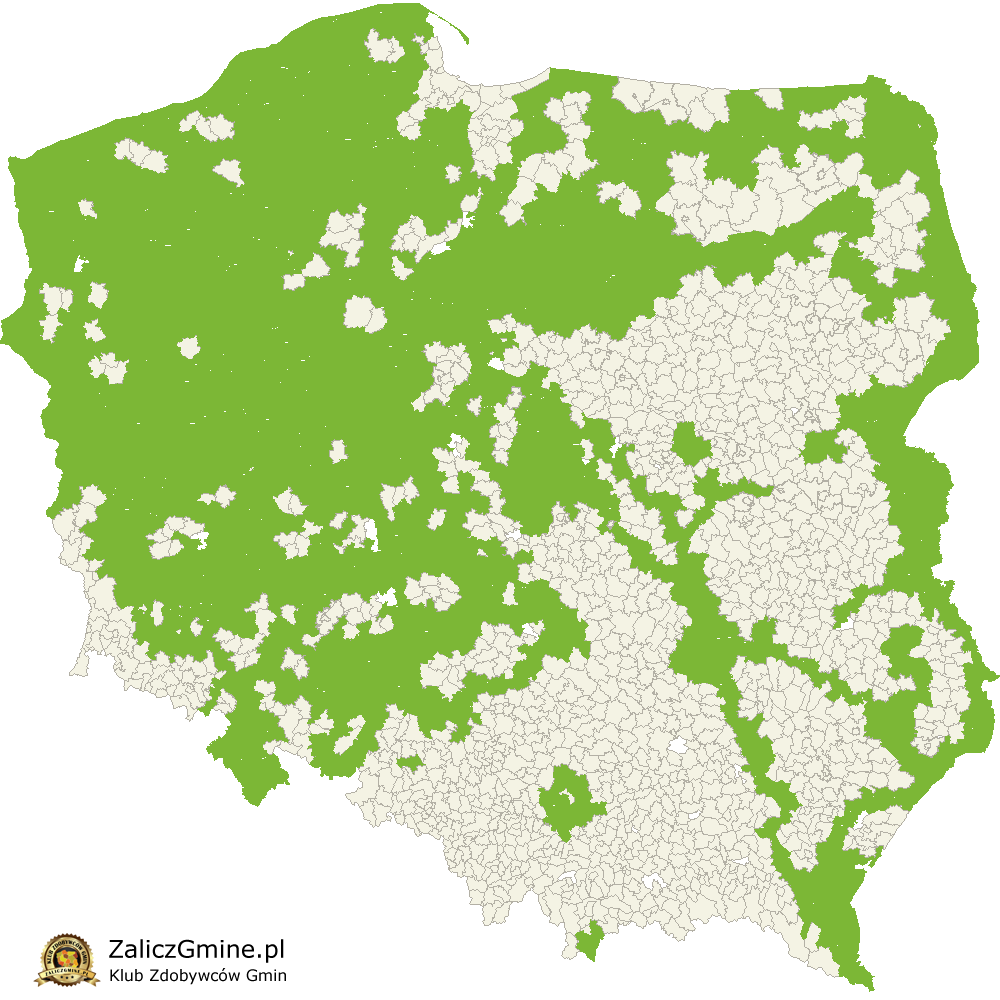 Mapa Zdobytych Gmin