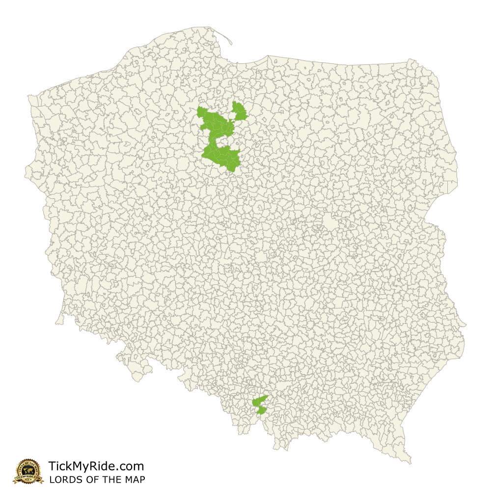 Mapa Zdobytych Gmin