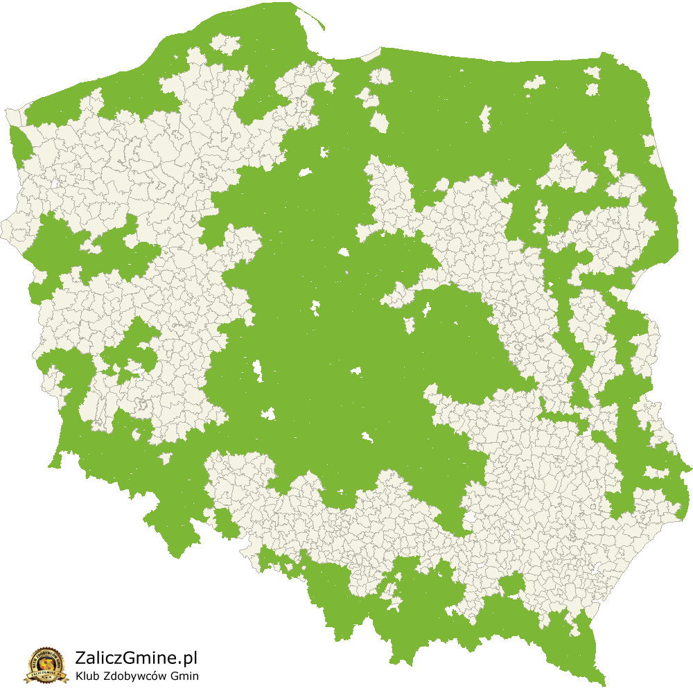 Mapa Zdobytych Gmin