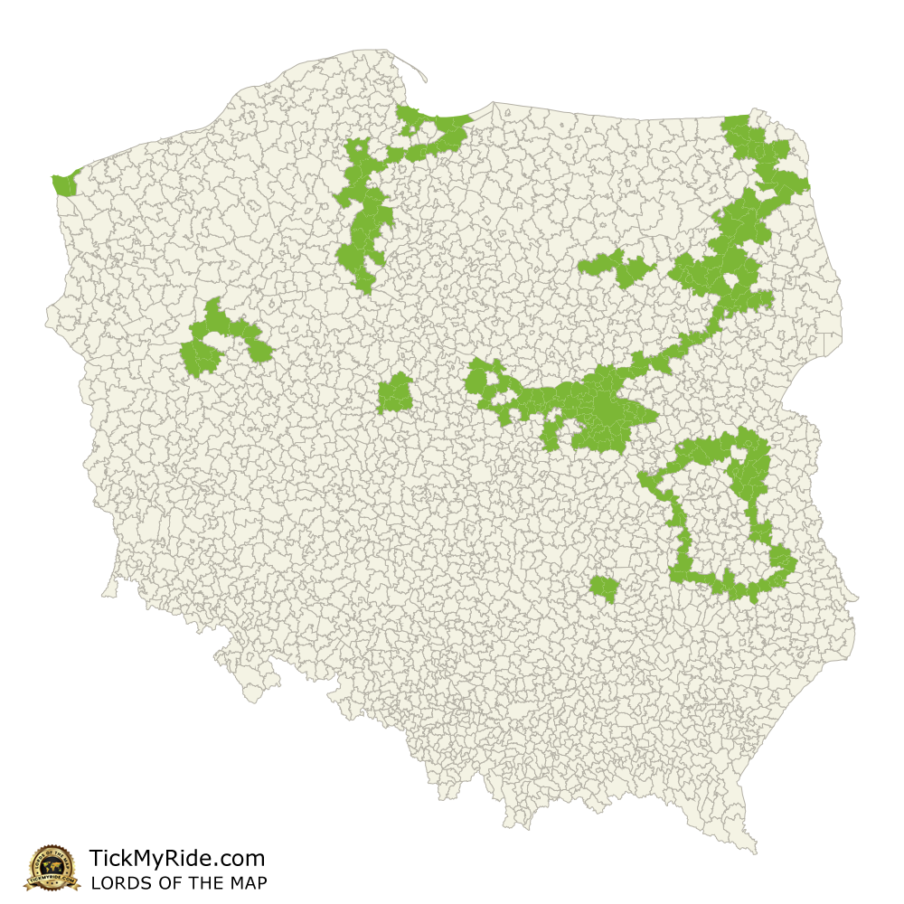 Mapa Zdobytych Gmin