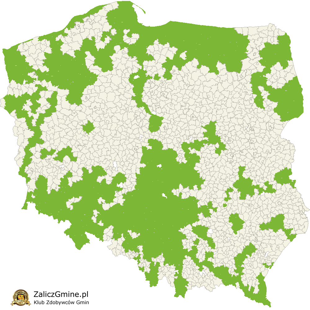 Mapa Zdobytych Gmin