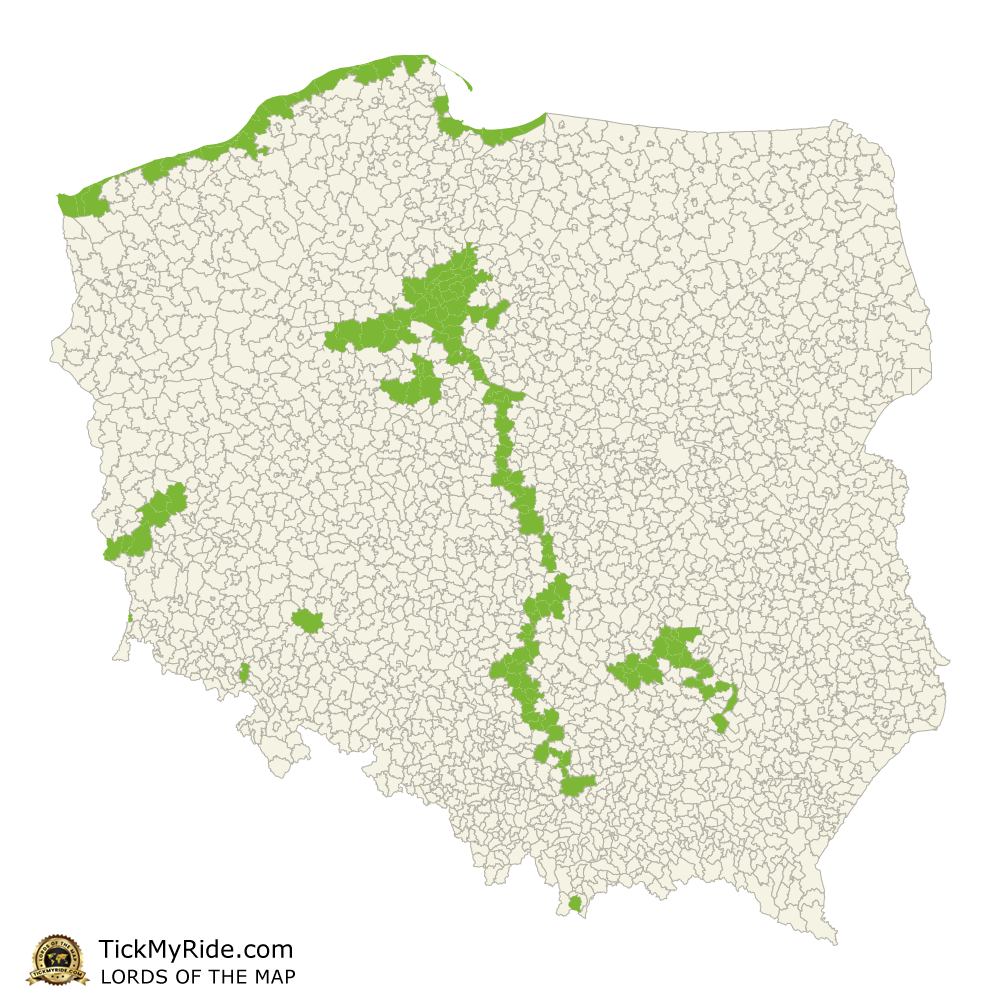Mapa Zdobytych Gmin