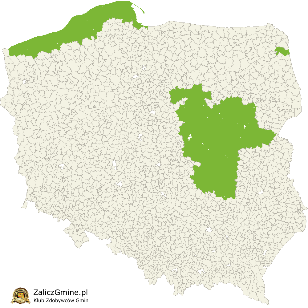 Mapa Zdobytych Gmin