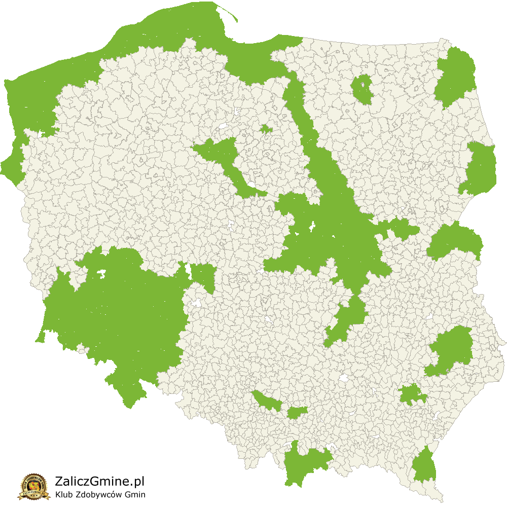 Mapa Zdobytych Gmin