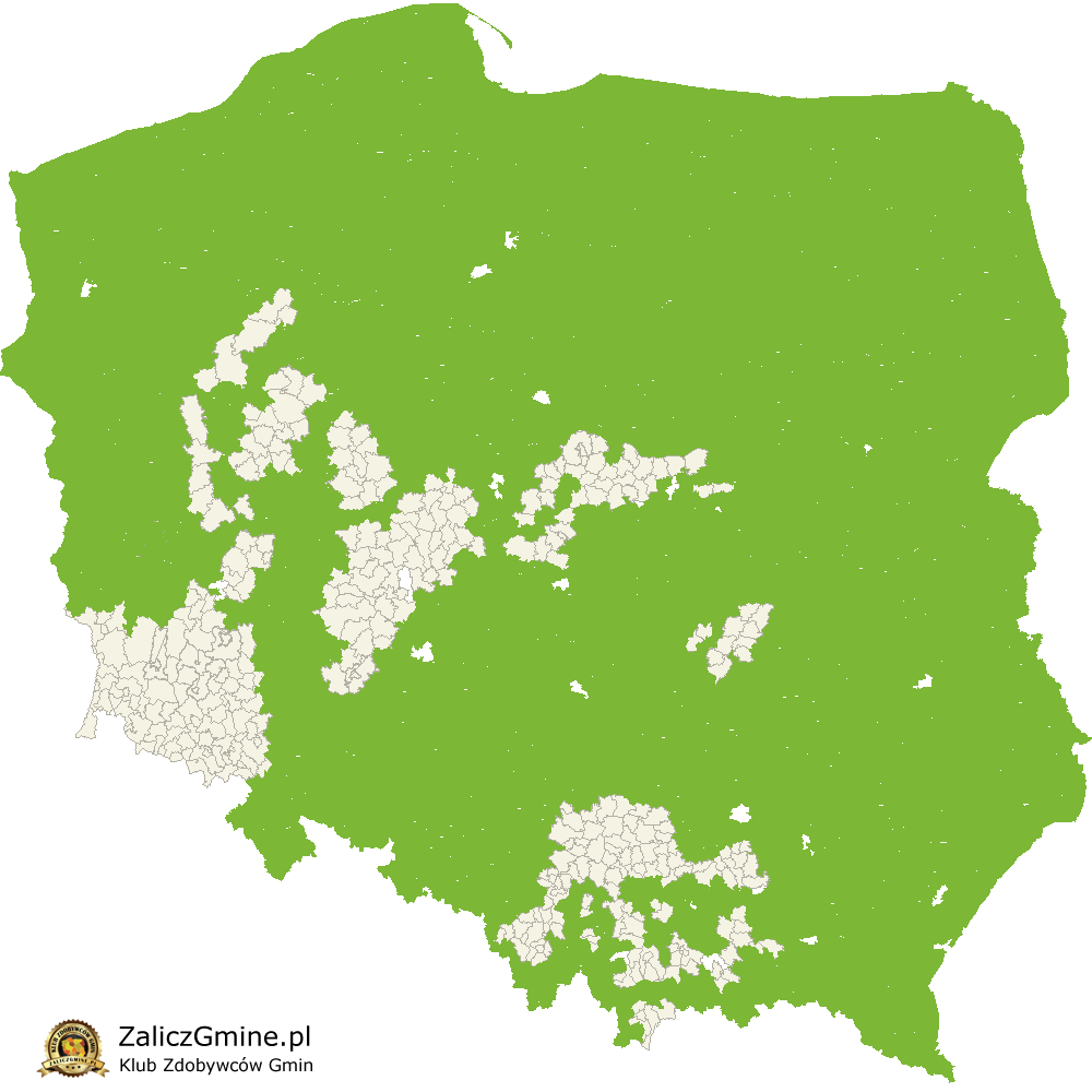 Mapa Zdobytych Gmin