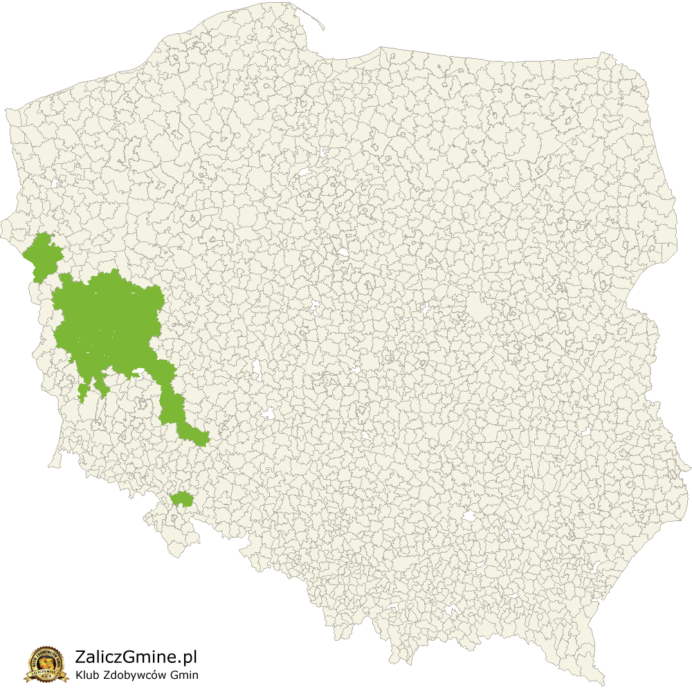 Mapa Zdobytych Gmin