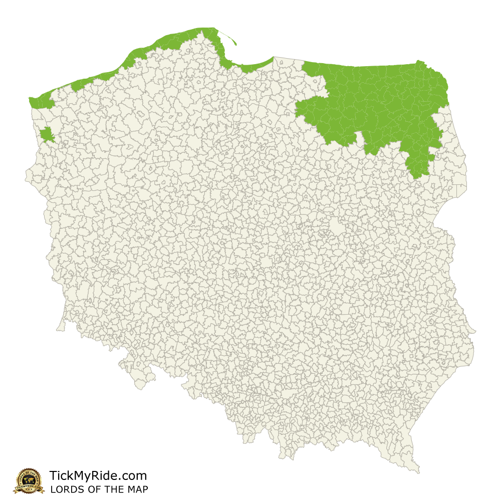 Mapa Zdobytych Gmin