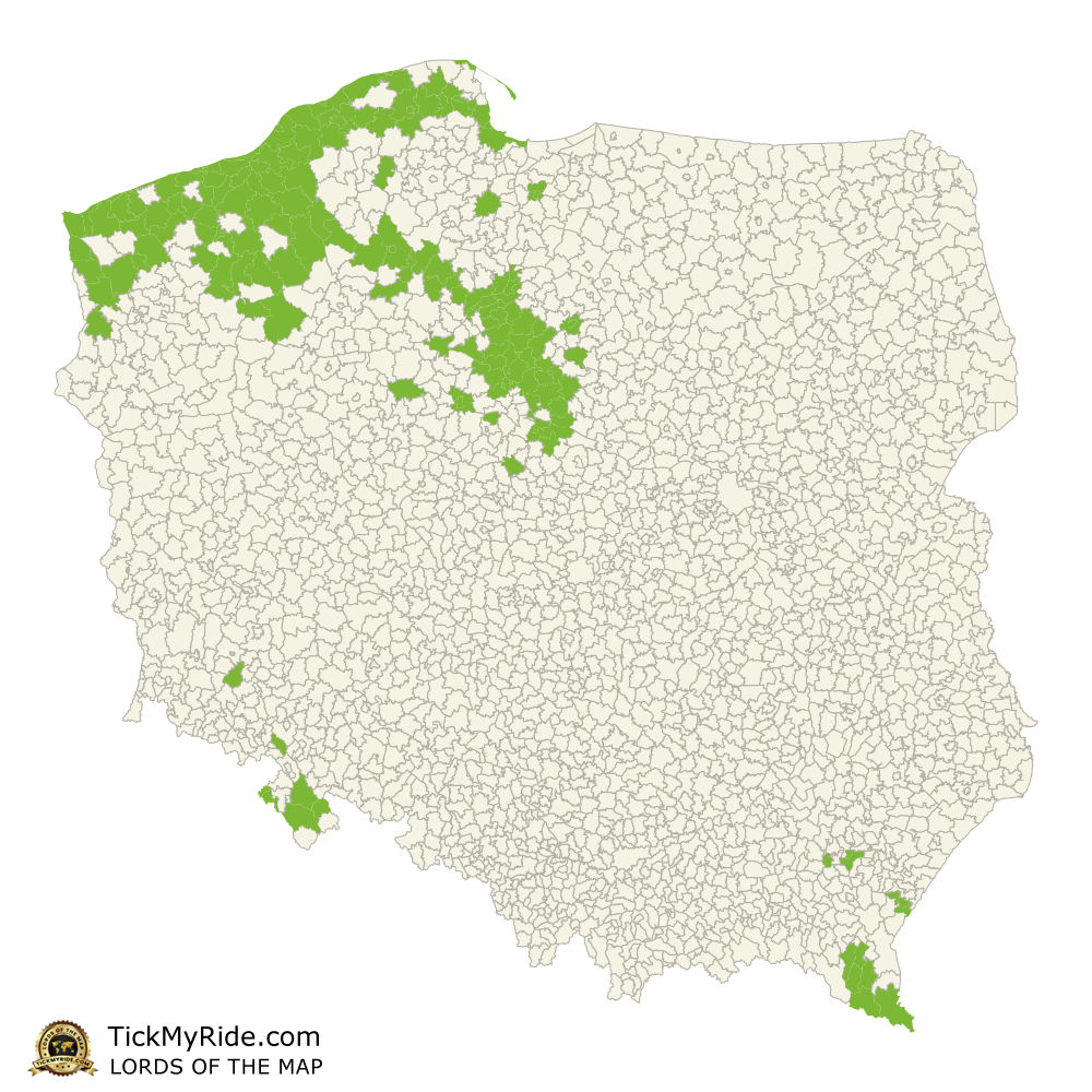 Mapa Zdobytych Gmin