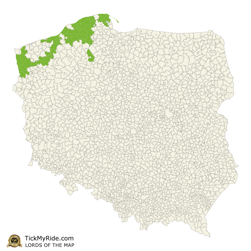 Mapa Zdobytych Gmin