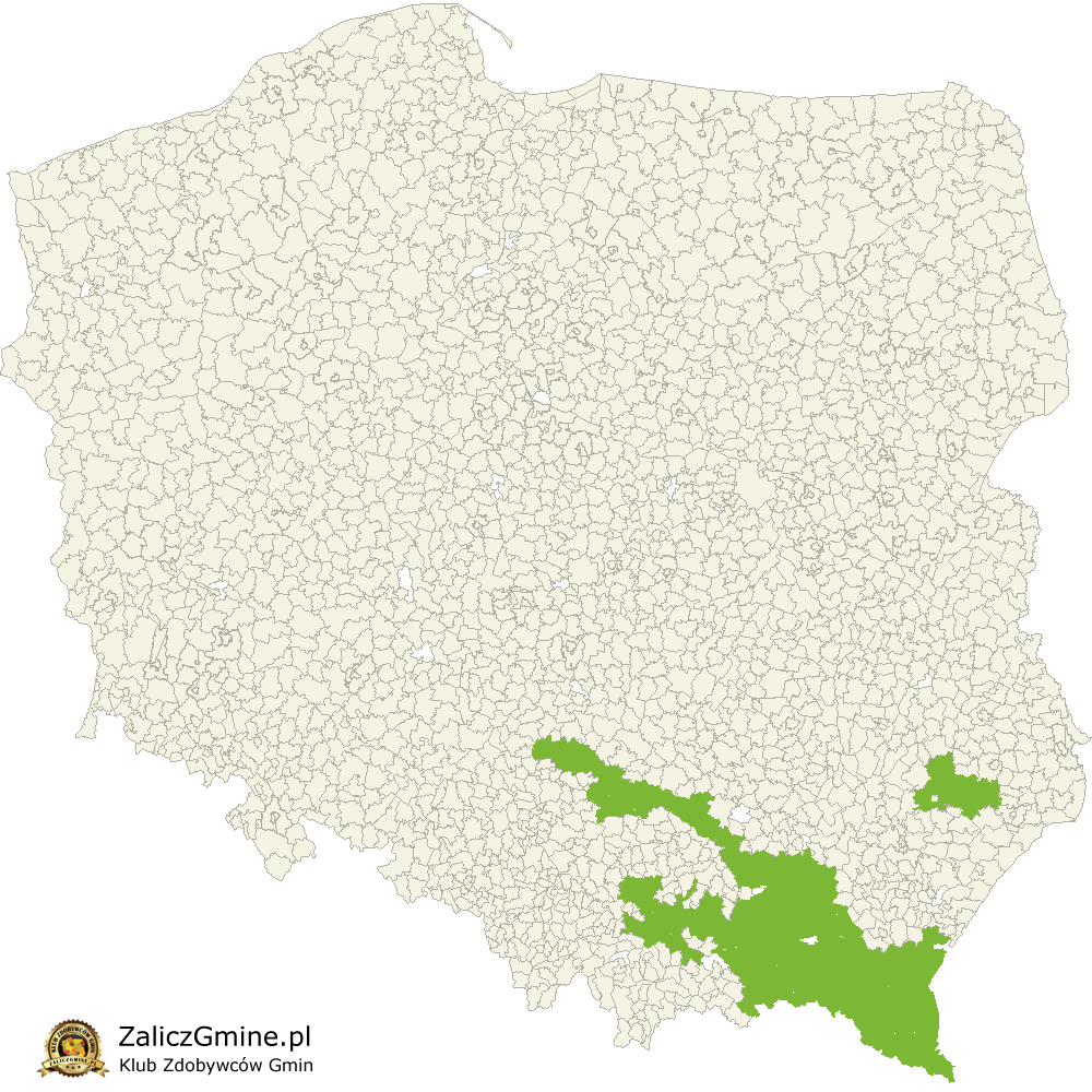 Mapa Zdobytych Gmin