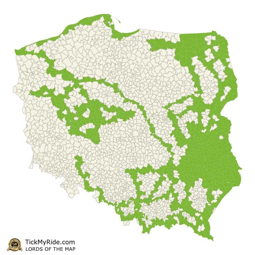 Mapa Zdobytych Gmin