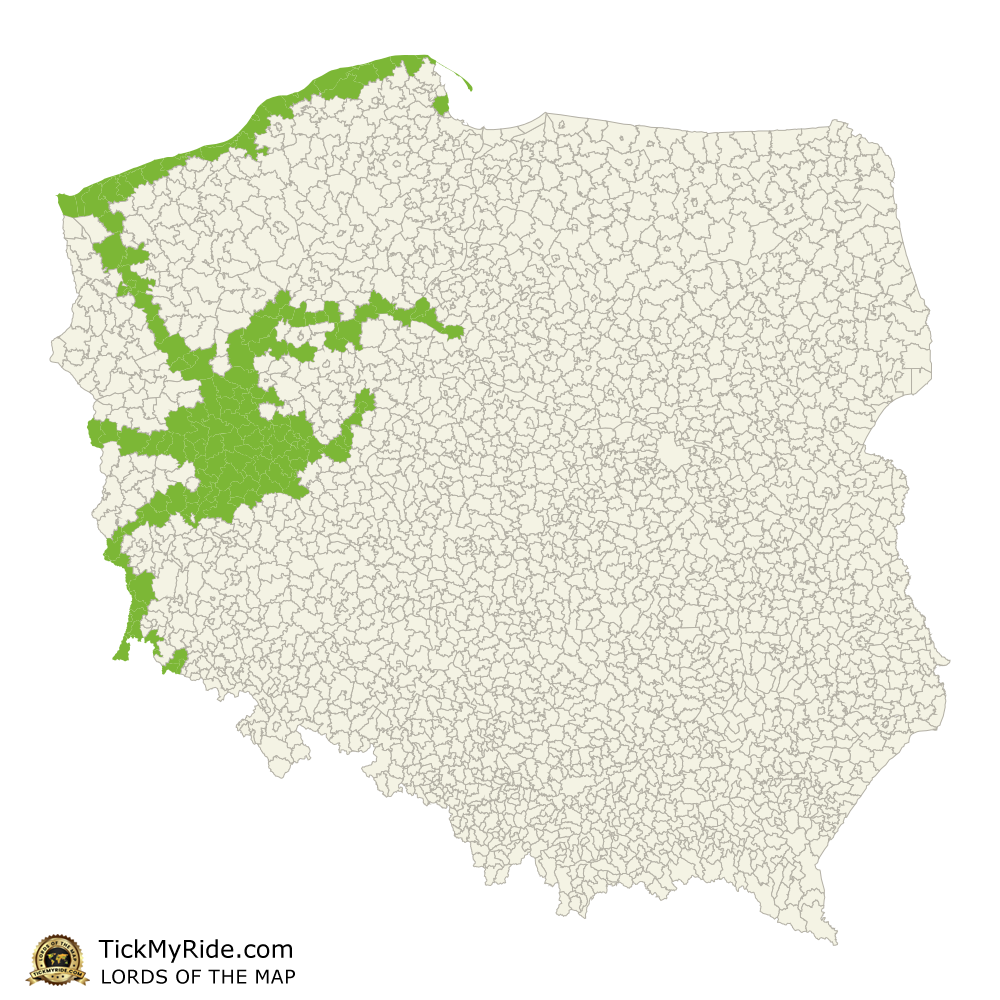 Mapa Zdobytych Gmin