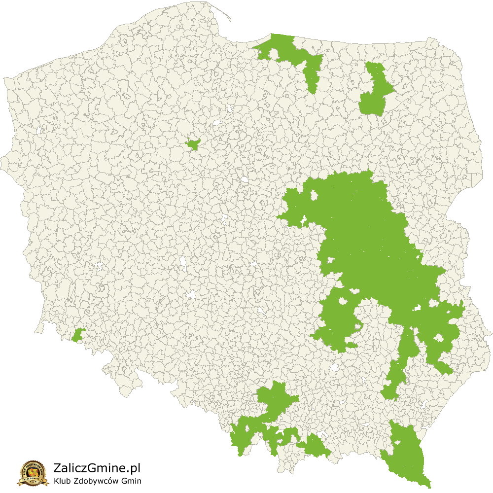 Mapa Zdobytych Gmin