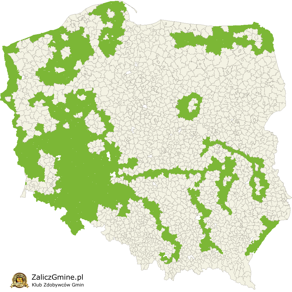 Mapa Zdobytych Gmin