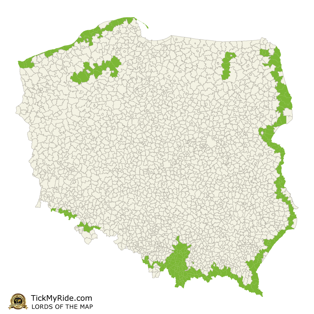 Mapa Zdobytych Gmin