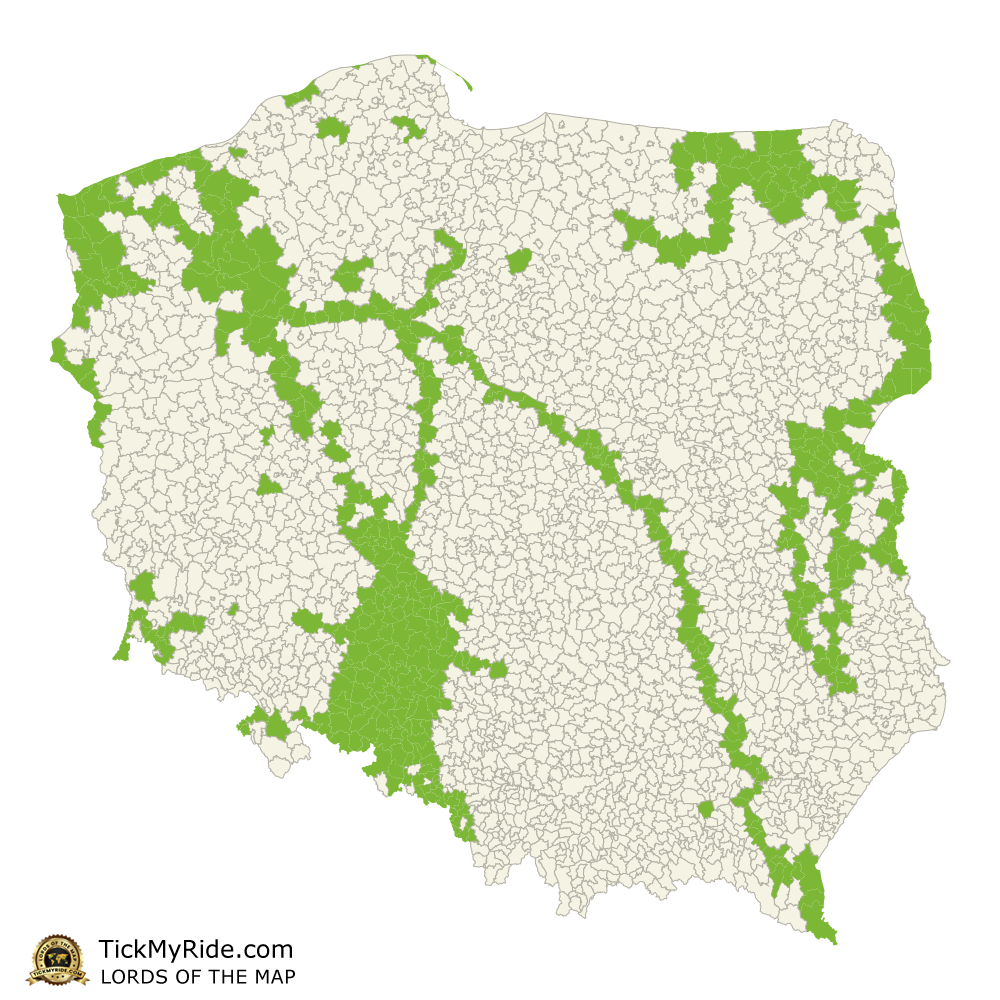 Mapa Zdobytych Gmin