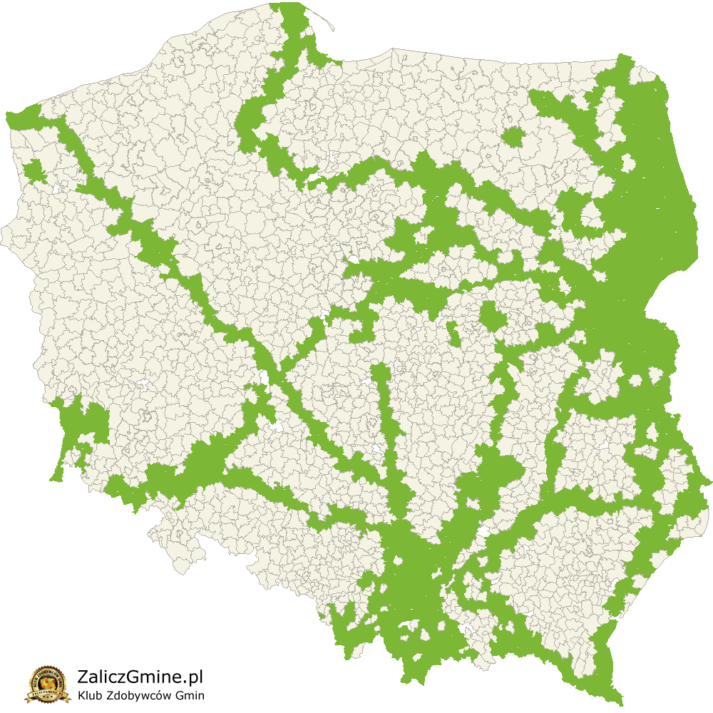 Mapa Zdobytych Gmin