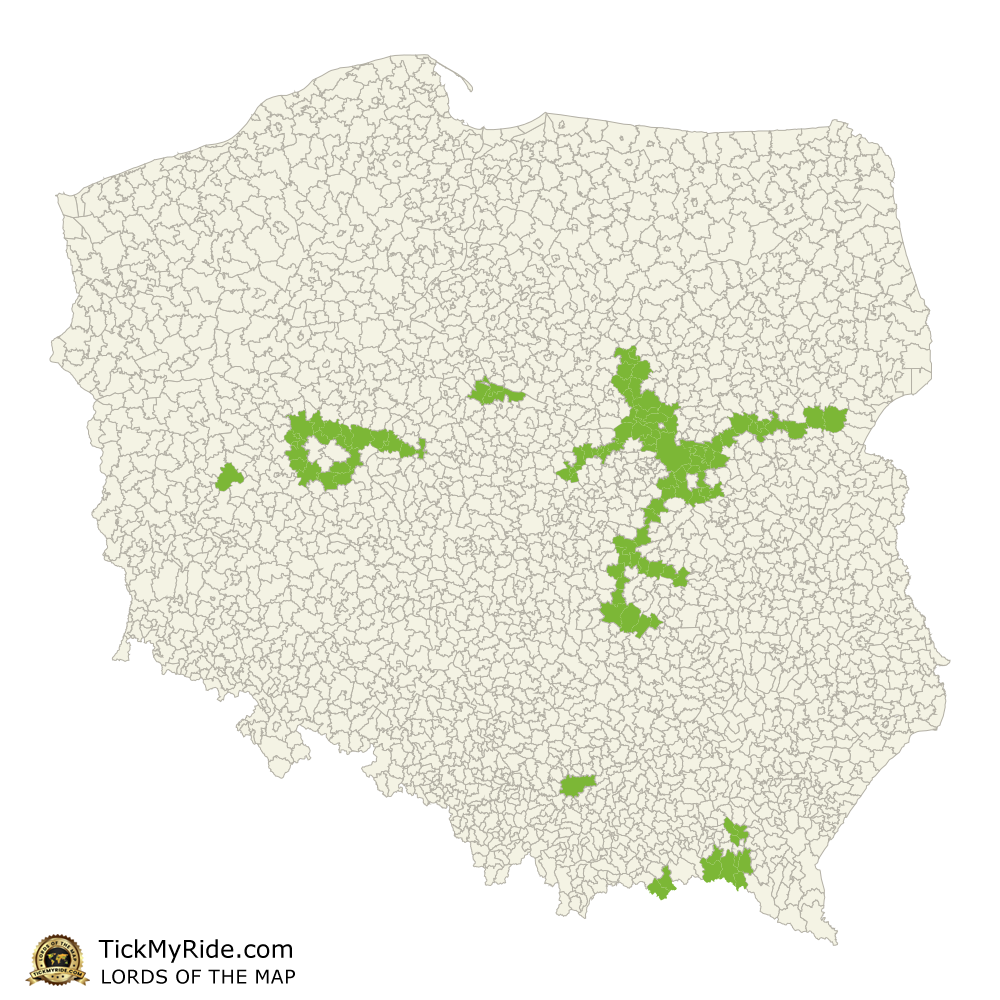 Mapa Zdobytych Gmin