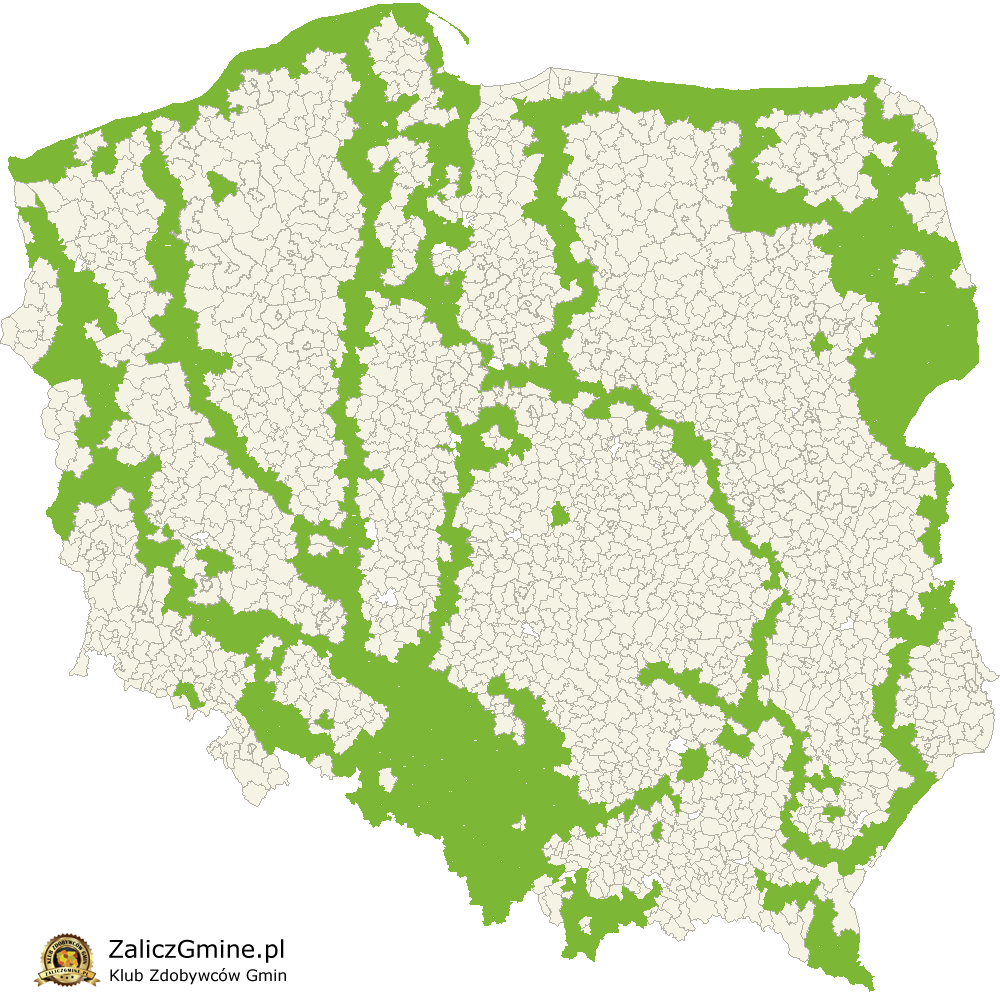 Mapa Zdobytych Gmin