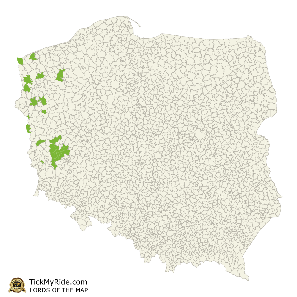 Mapa Zdobytych Gmin