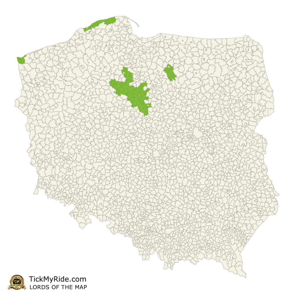 Mapa Zdobytych Gmin