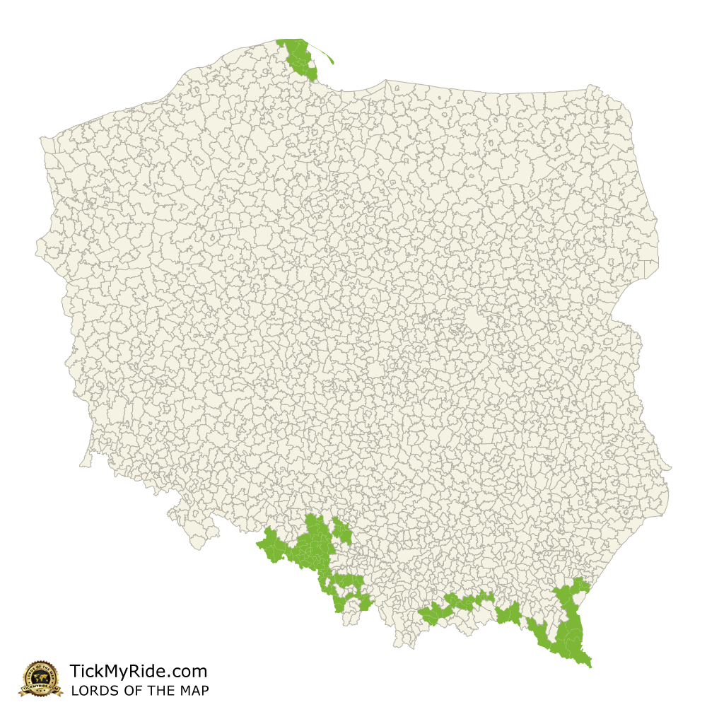 Mapa Zdobytych Gmin