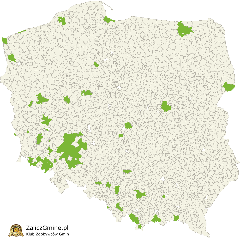 Mapa Zdobytych Gmin