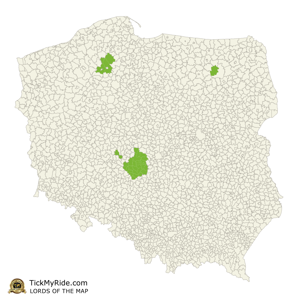 Mapa Zdobytych Gmin