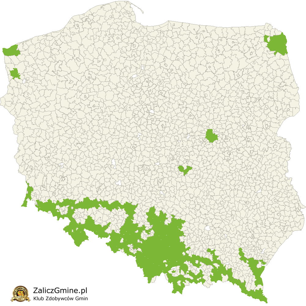 Mapa Zdobytych Gmin