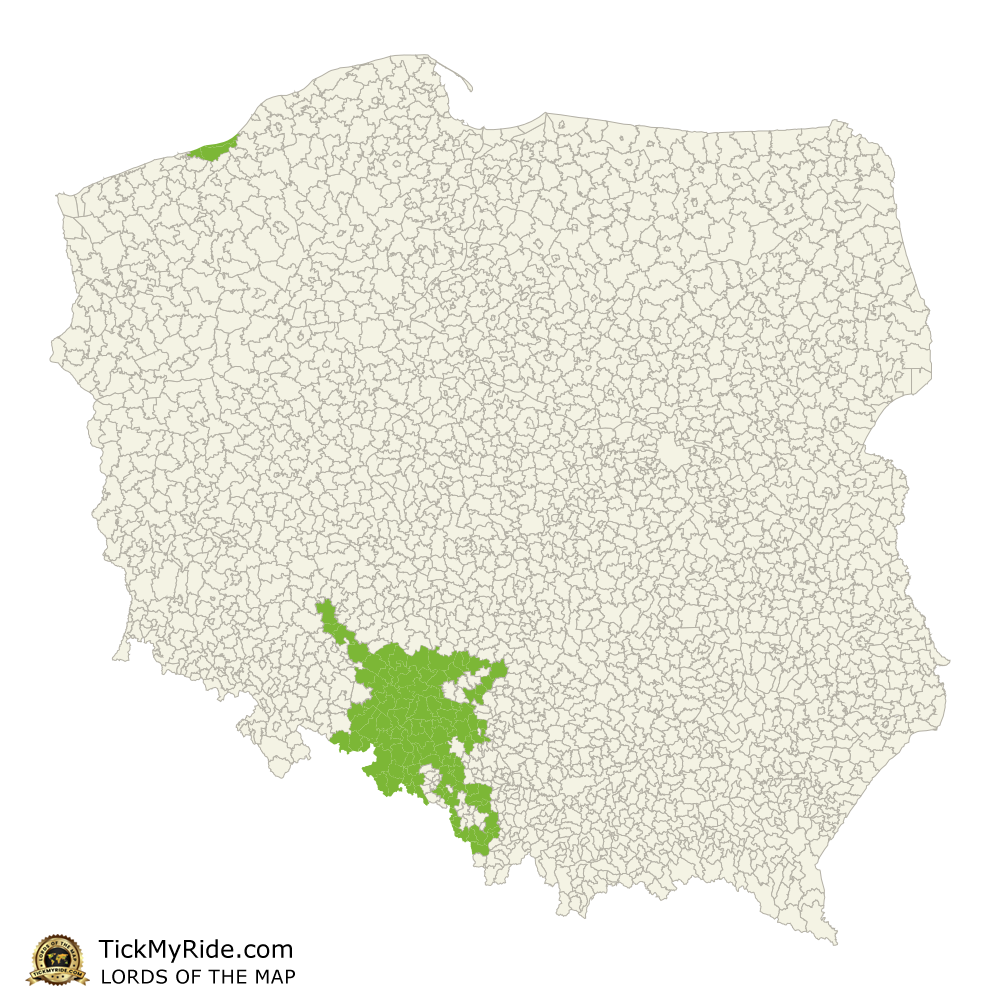 Mapa Zdobytych Gmin